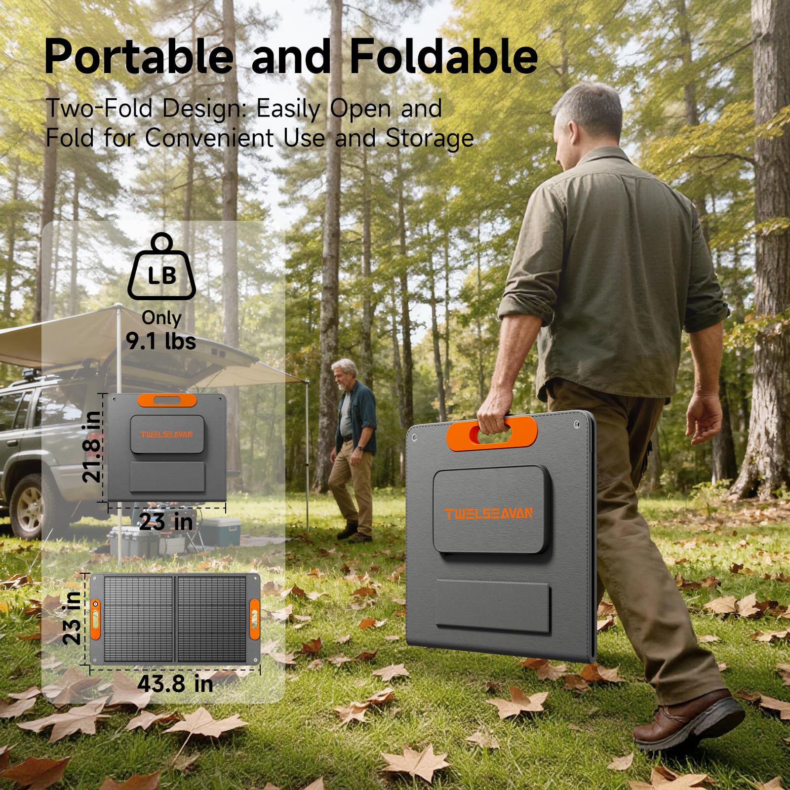 TWELSEAVAN robust kickstands provide stable outdoor charging