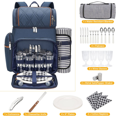 TwentyNext tableware set for four with plates, glasses, and flatware.