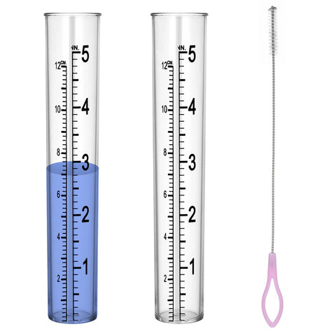 Tweruna replacement-tube for rain gauge shown in transparent 5-inch design.