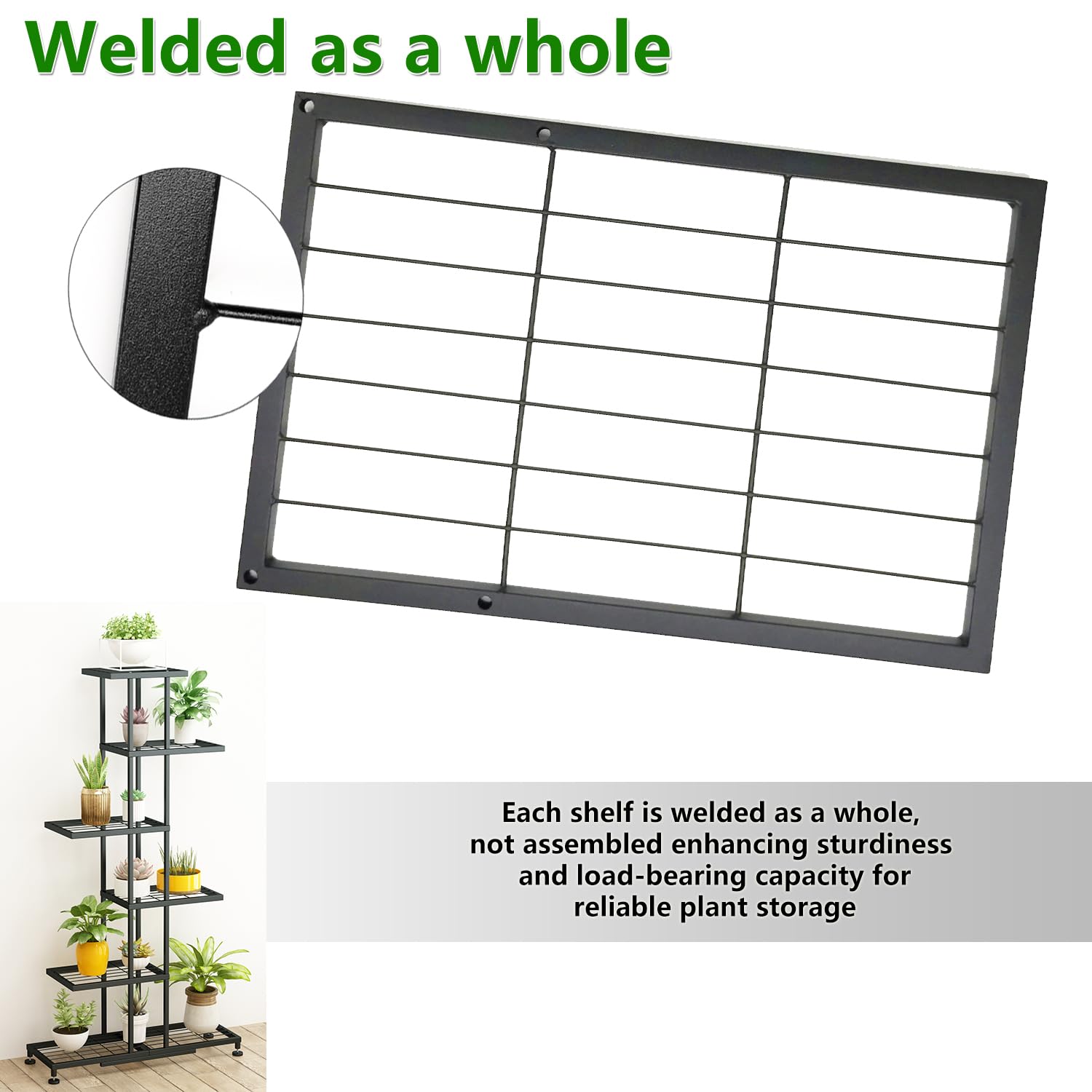 Twhep metal plant stand assembled showcase with sturdy iron construction and easy setup.