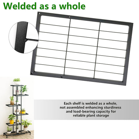Twhep metal plant stand assembled showcase with sturdy iron construction and easy setup.