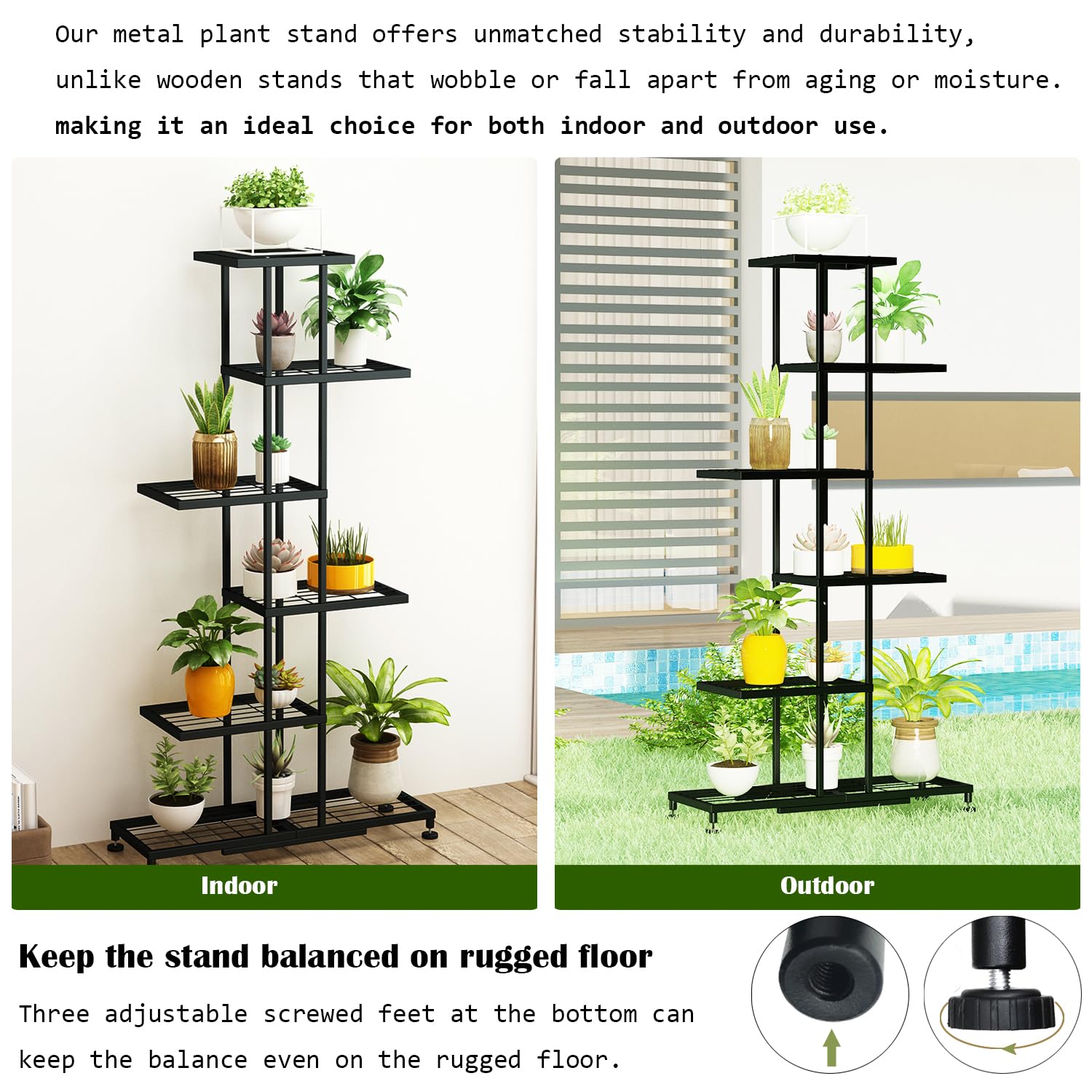 Twhep grid-style iron frame detail emphasizes durability and even load distribution.