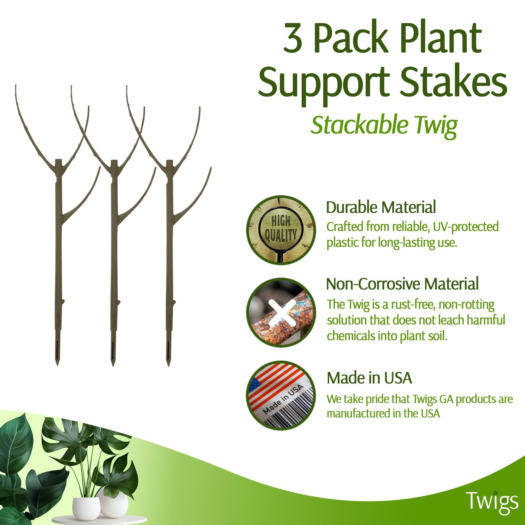 Twigs GA indoor-outdoor plant support demonstrates versatile climber use.