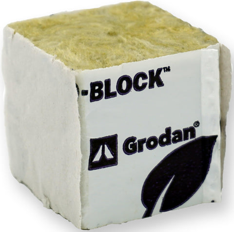 Twin Canaries Grodan mini blocks provide superior root aeration for healthy growth