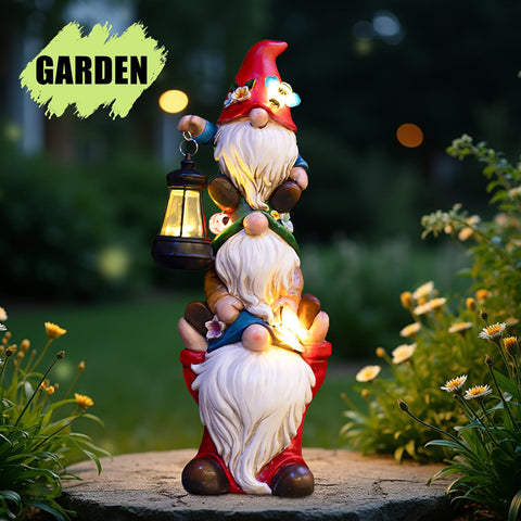 Twinbling birthday-gift-gnome brings cheerful gifting to family.