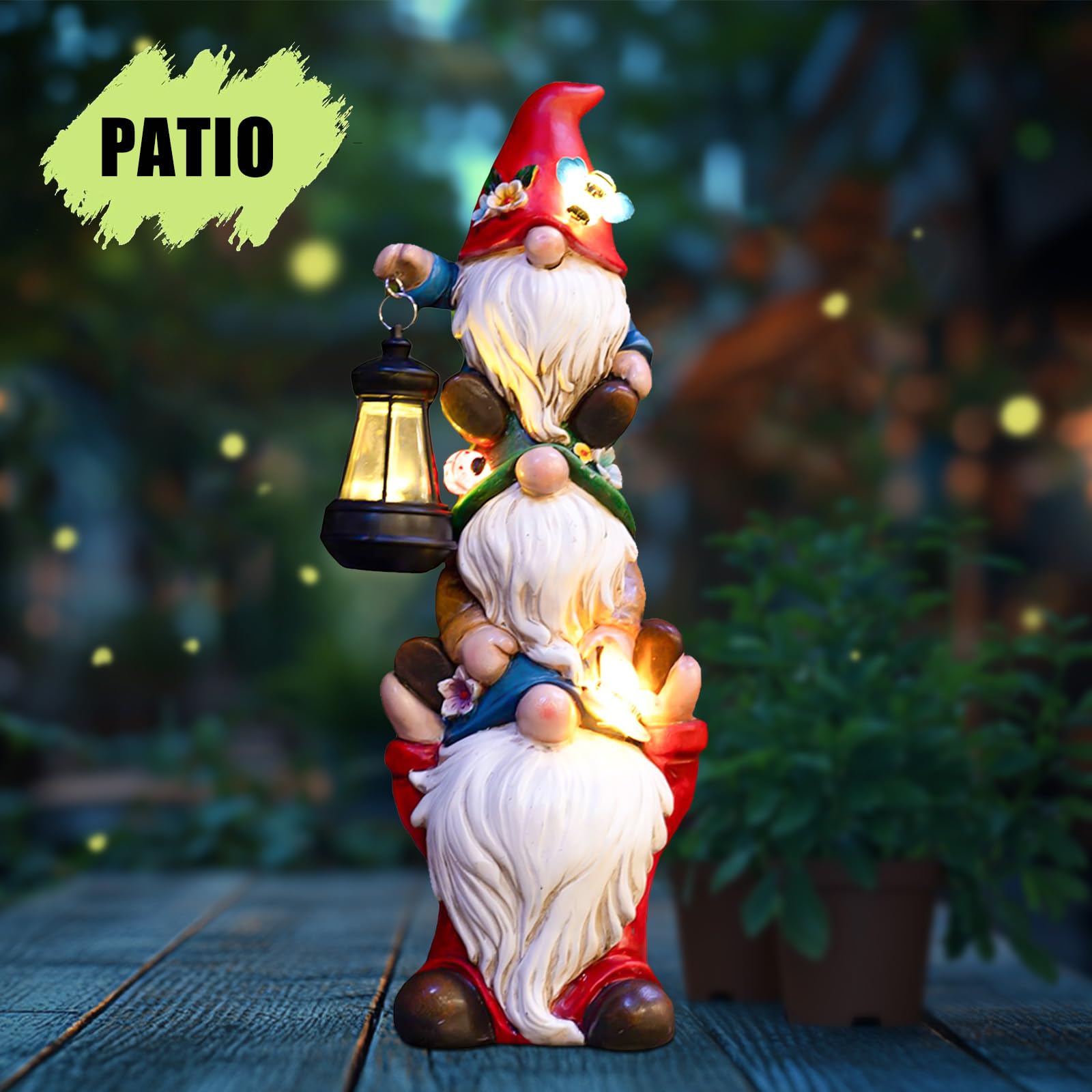 Twinbling-holiday-garden-gnome enhances seasonal outdoor decor and celebrations.