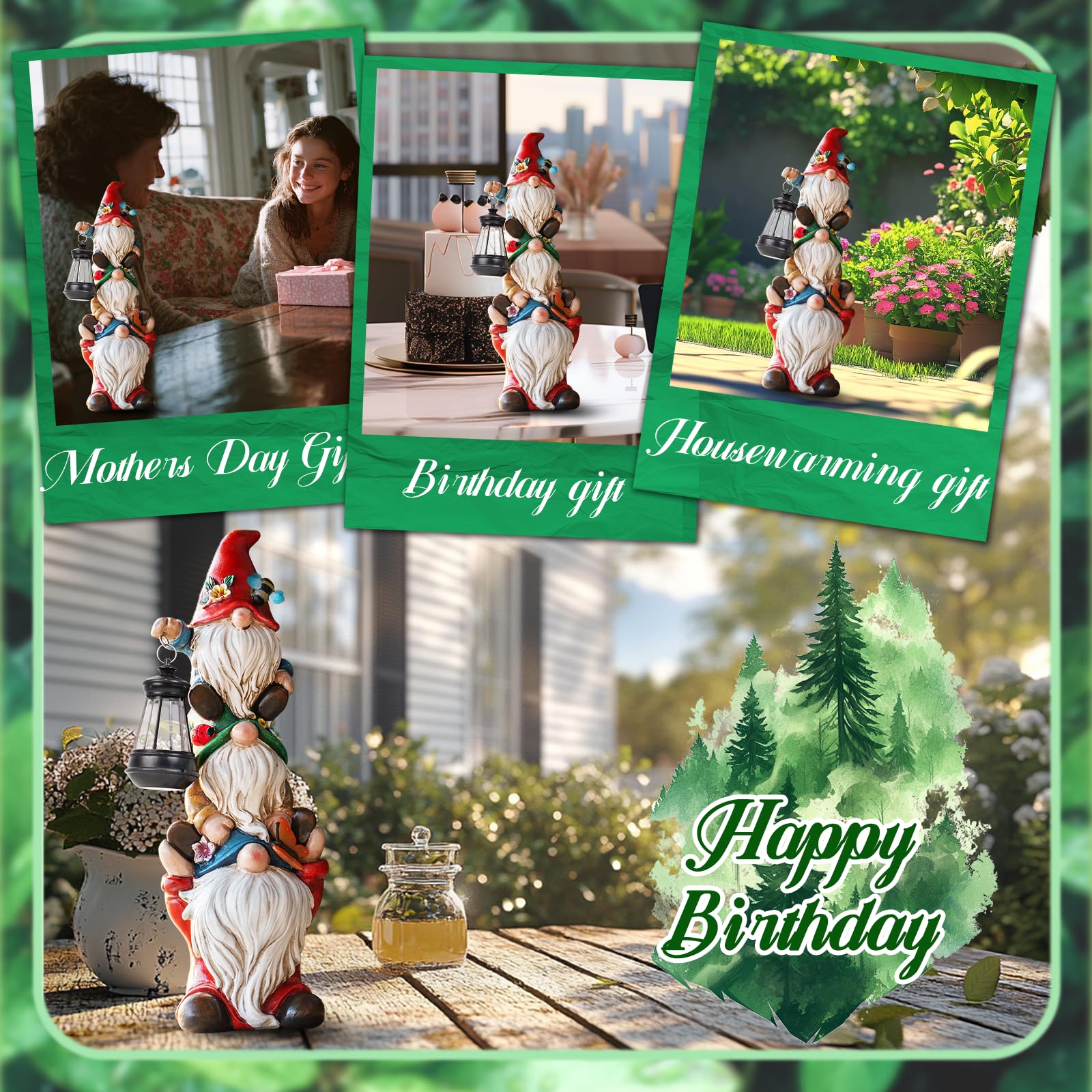 Twinbling solar-lantern-gnome-light lights paths at night for cozy ambiance.
