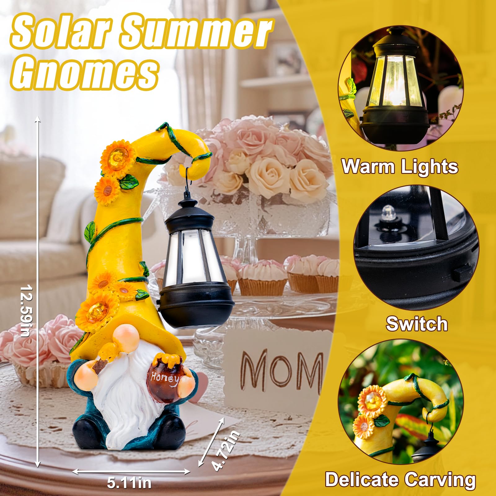 Twinbling solar panel detail supports durable, long-lasting illumination for evening outdoor spaces.