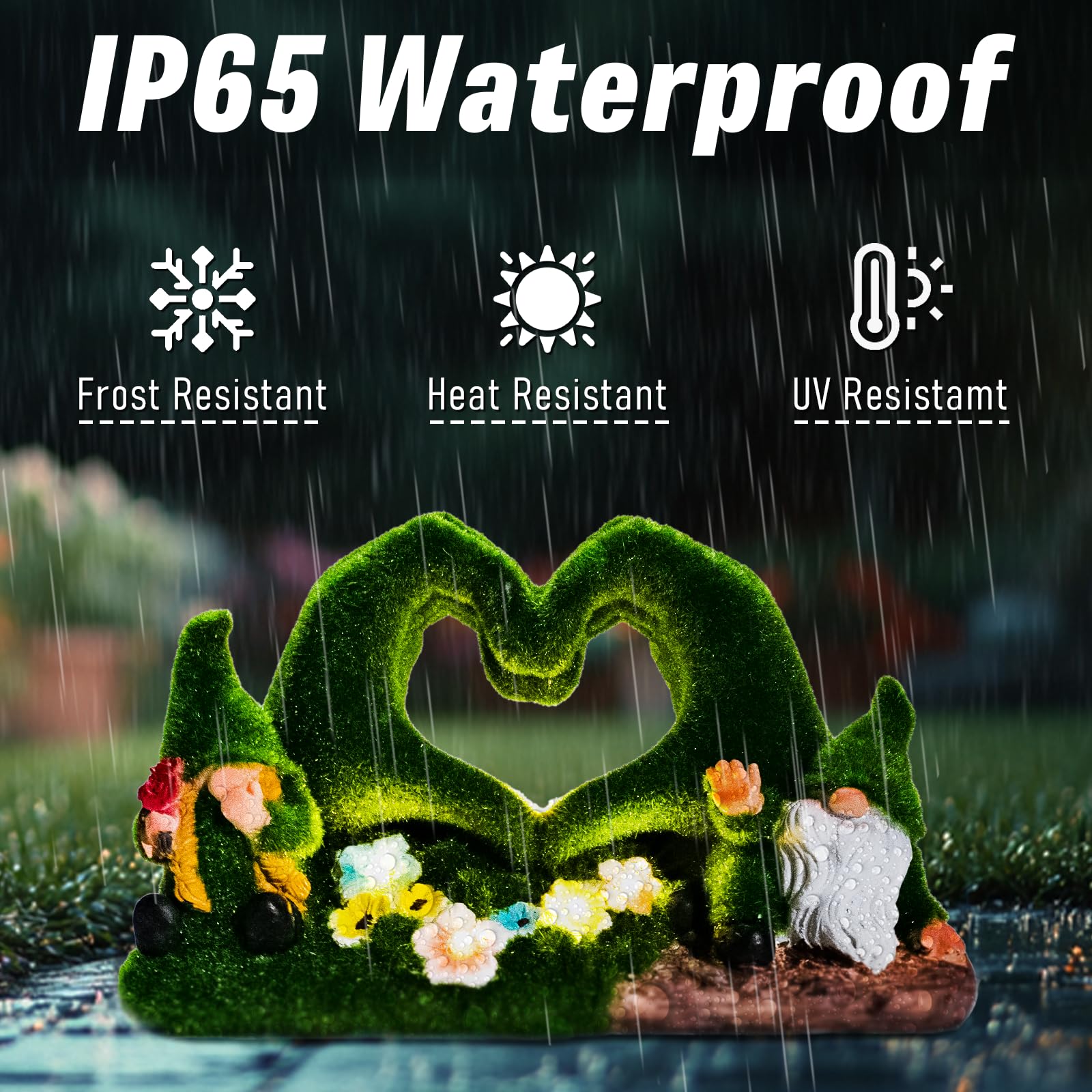 Twinbling waterproof resin gnome withstands outdoor weather for lasting decor