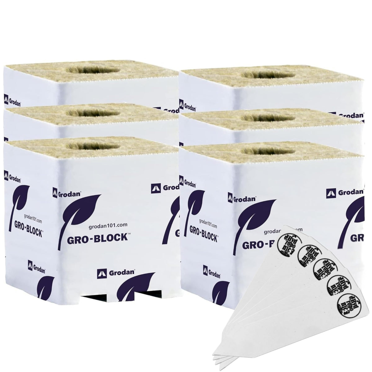 Twin Canaries Grodan Delta GRO Blocks 4-inch cube with top hole for starter plugs and drainage