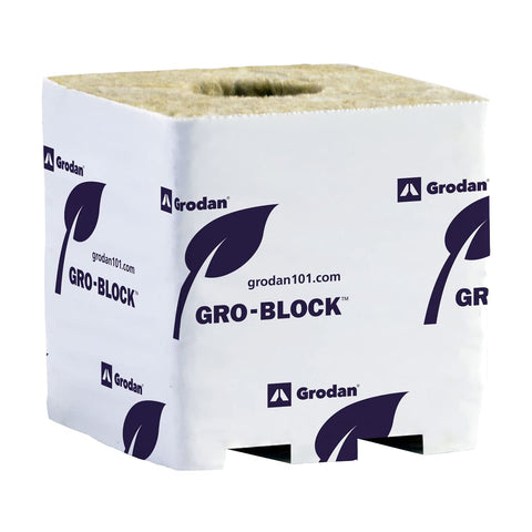 Twin Canaries Grodan Delta GRO Blocks with THCity Stakes provide stable support in grow setups