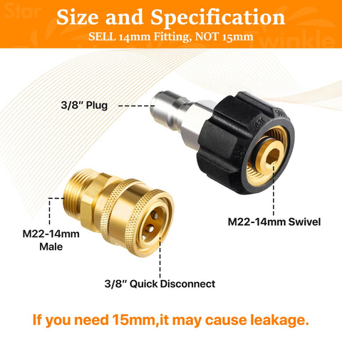 Twinkle Star 1/2 inch plug with 3/4 inch male end simplifies connections