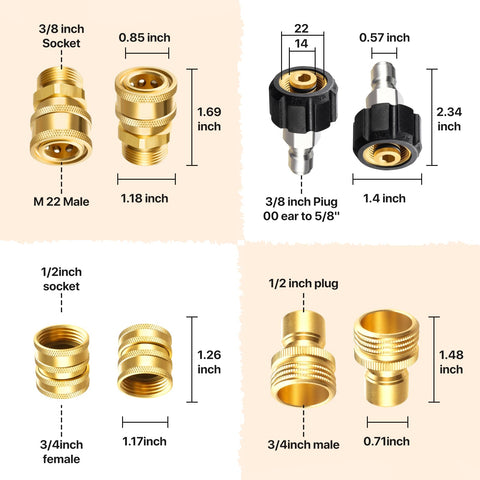 Twinkle Star 3/4 to 1/2 inch quick-connect adapter streamlines hose setup