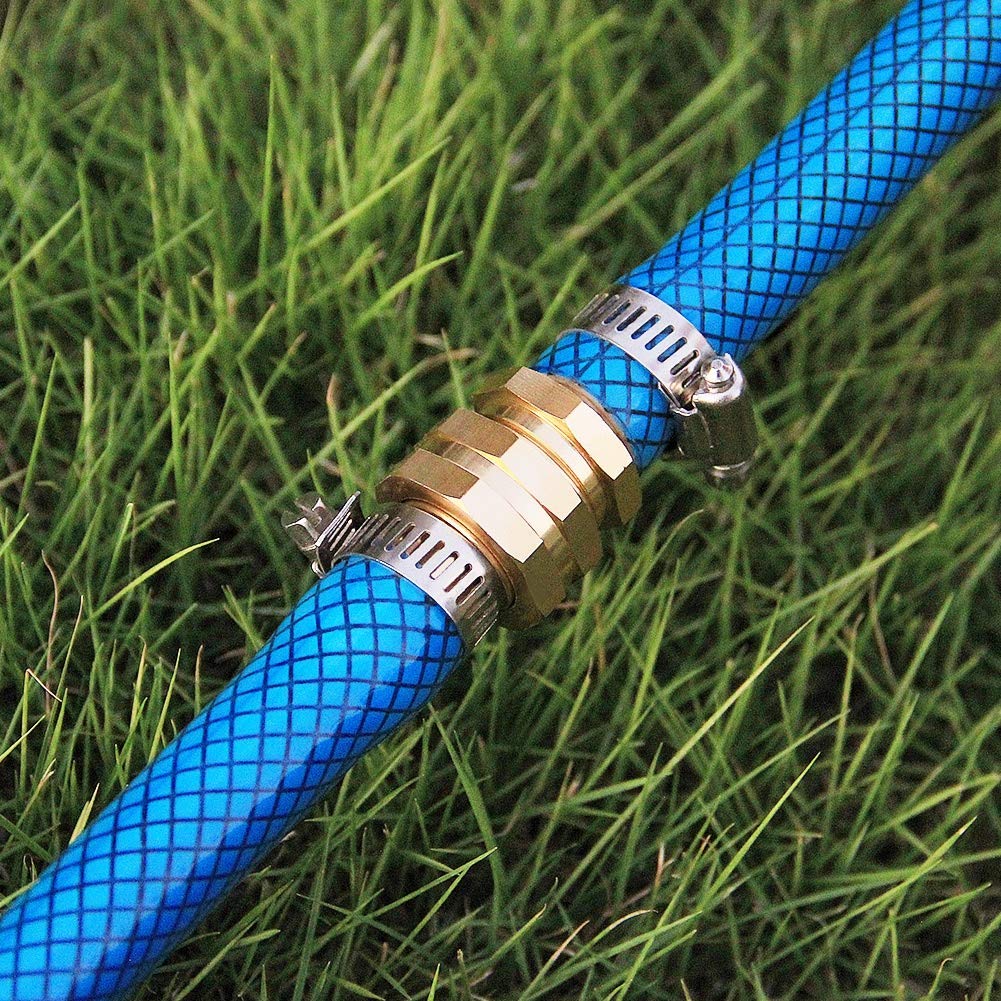 Holding the 3-set kit in hand for on-the-spot hose repairs.