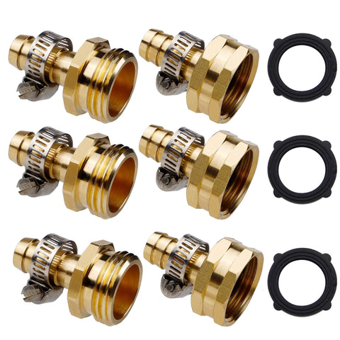 Twinkle Star brass half-inch hose mender connector for easy repairs.