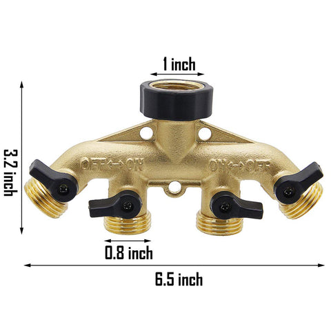 Twinkle Star brass hose connector shown from side angle for durability