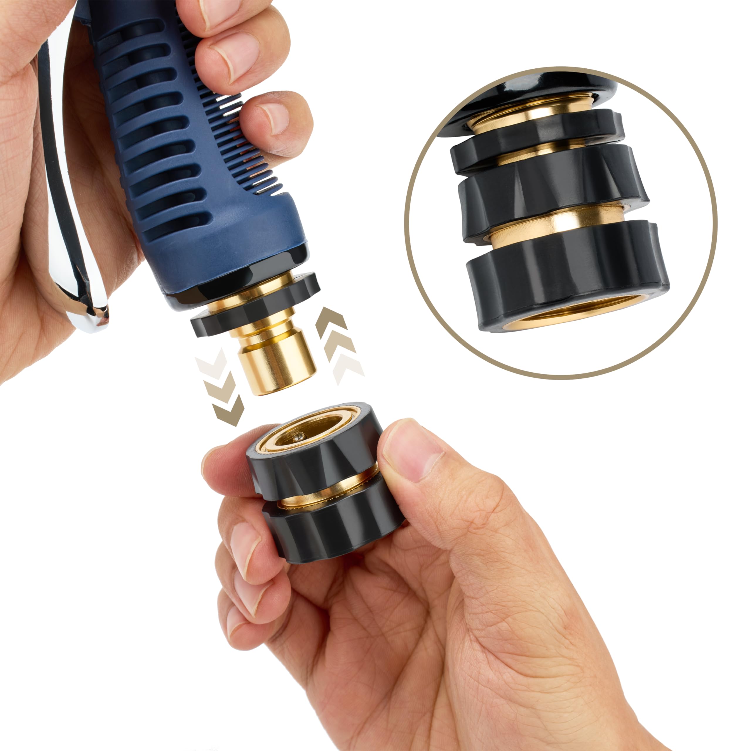 Twinkle Star extra rubber washers prevent leaks during watering.