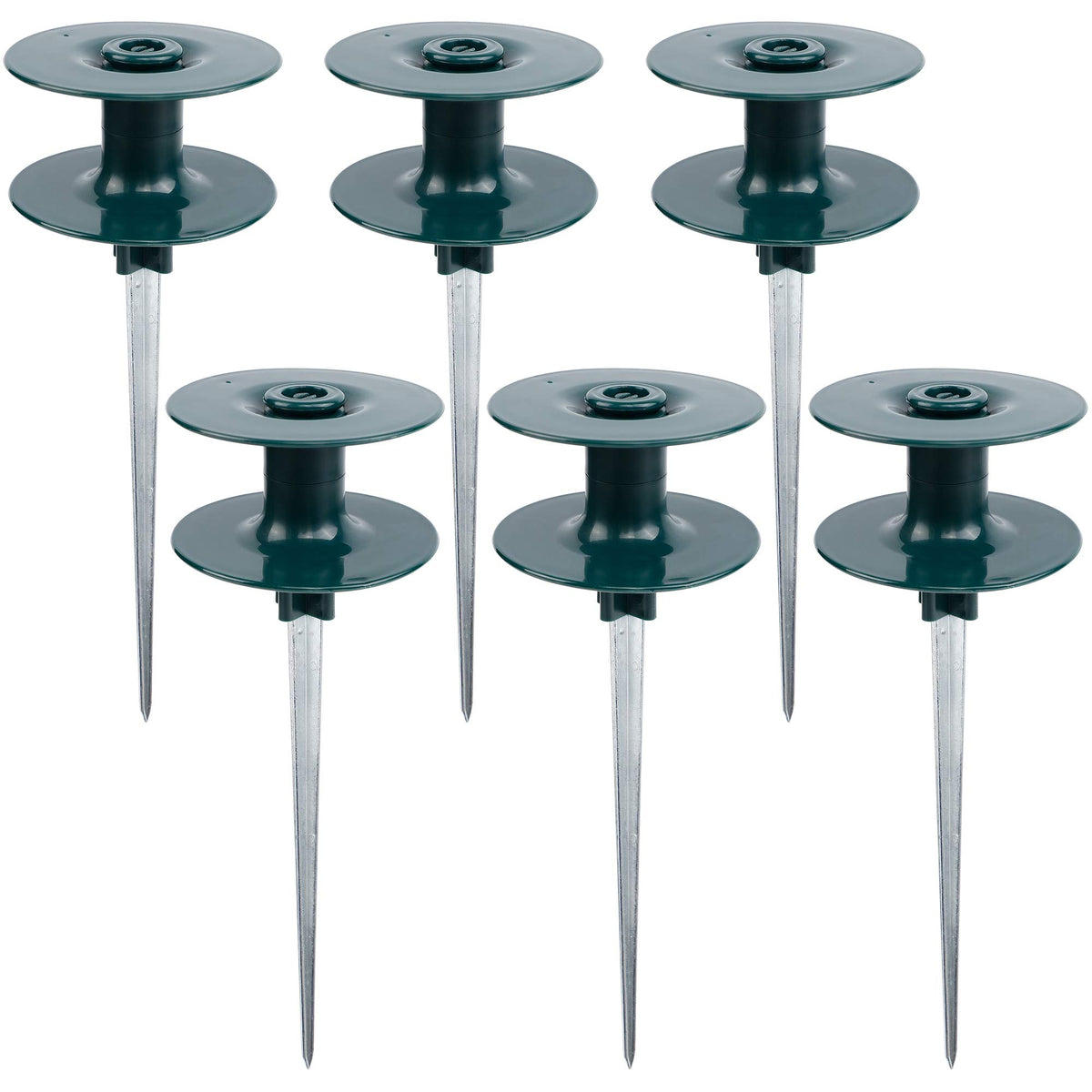 Twinkle Star garden hose guide spike, side view, keeps hoses away from flower beds.