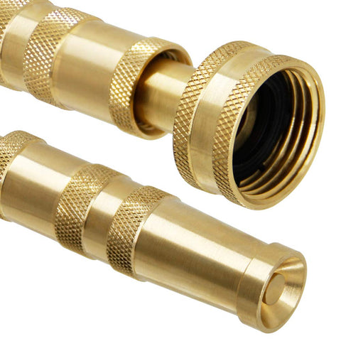 Twinkle Star adjustable twist nozzle side view shows four-hole tip for maximum flow