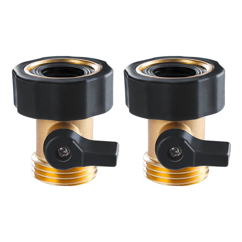 Twinkle Star heavy-duty brass shut-off valve two-pack for durable garden water control.