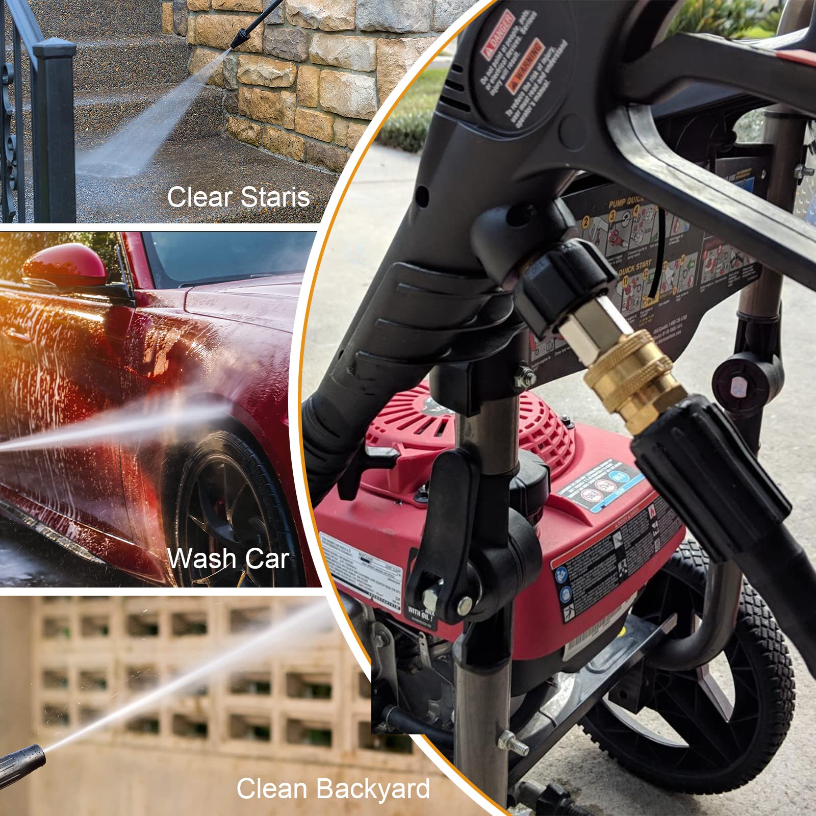 Rated for up to 5000 PSI and 300 F for tough washers.