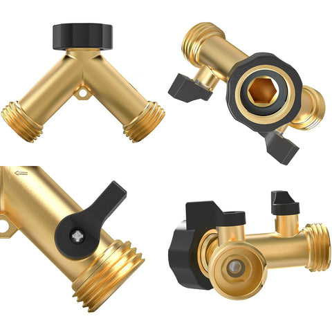 Twinkle Star hose splitter with individual valves for flexible watering tasks.