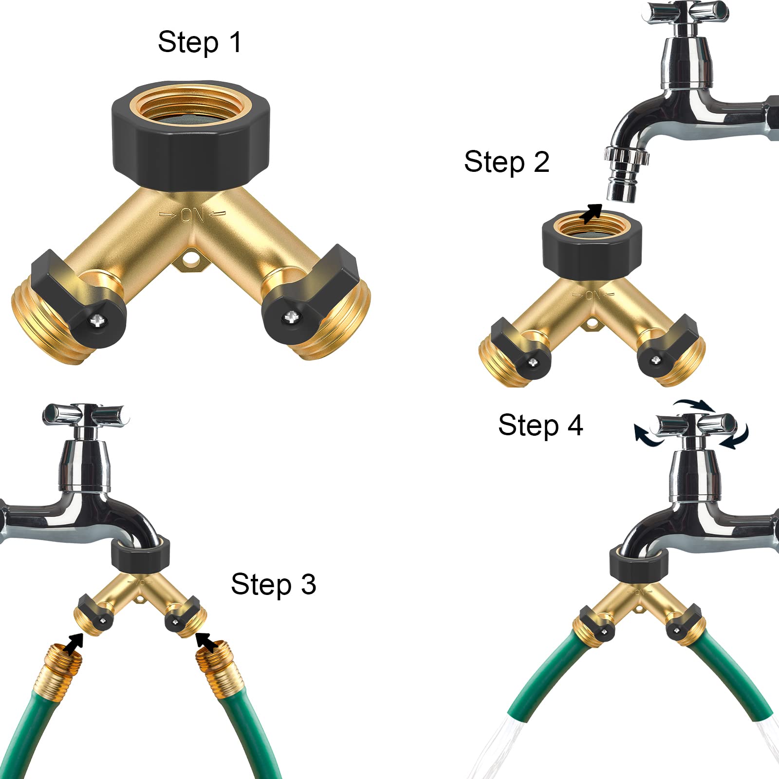 Leak-tight Twinkle Star fittings reduce drips during outdoor use.