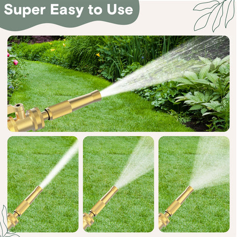Twinkle Star leak-proof brass hose nozzle with O-ring seals prevents leaks.