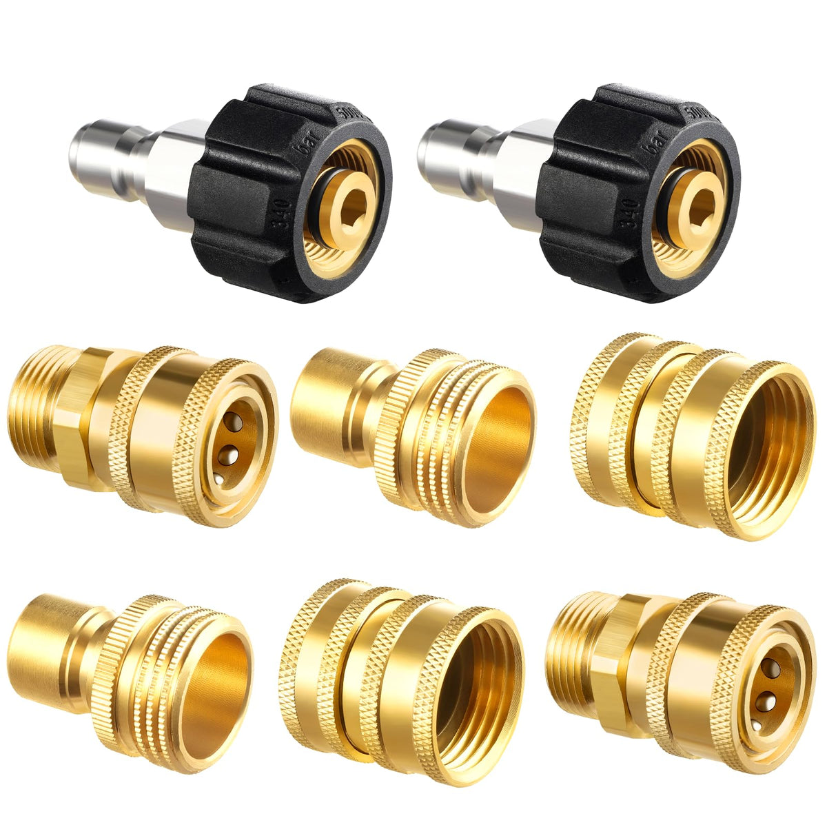 Twinkle Star M22-14mm swivel quick connect for secure hose attachment.