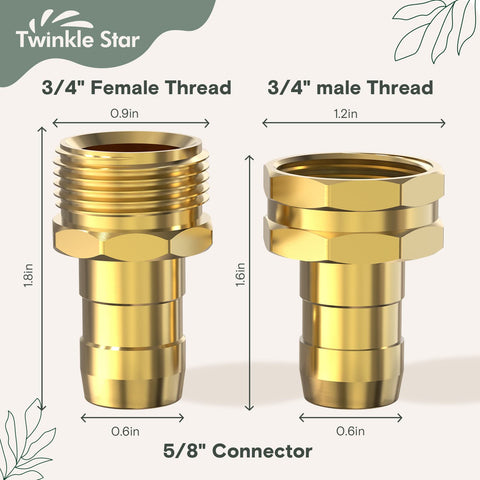 Close-up of male and female connectors in a 3-set display by Twinkle Star.