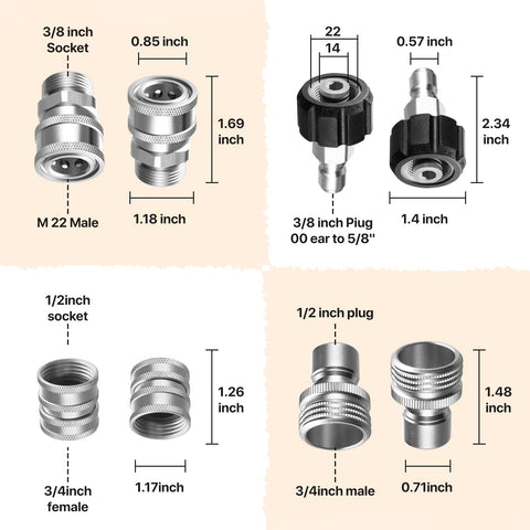 Twinkle Star M22 15mm to 14mm converter enables compatibility with varied fittings.