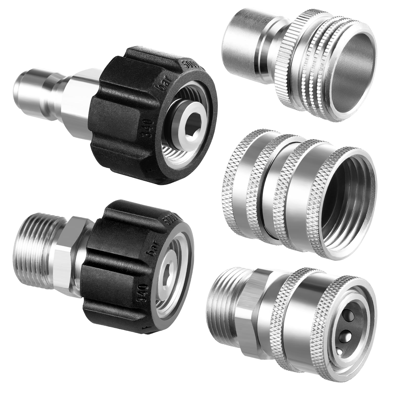 Twinkle Star M22-14 to 3/8 inch quick-connect for effortless hose pairing.