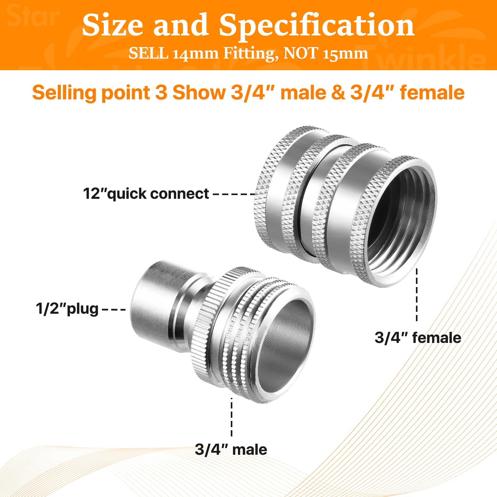 Twinkle Star brass corrosion-resistant construction supports outdoor cleaning durability.