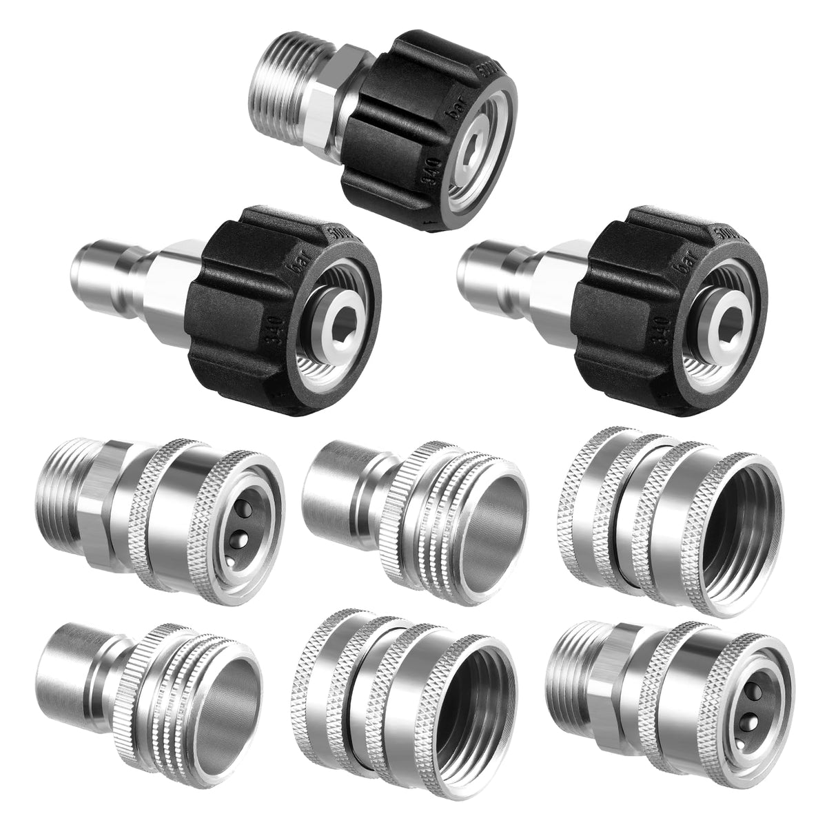 Twinkle Star brass swivels with M22-14 quick-connect in action for secure connections.