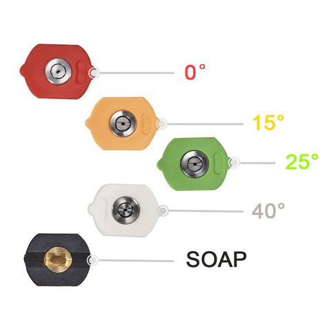 Twinkle Star 15-degree nozzle broadens spray for faster cleaning.