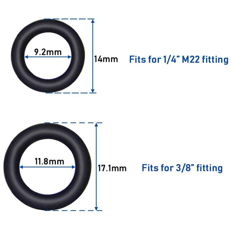 Twinkle Star O-rings for 3/8-inch quick connect ensure reliable seals during cleaning.
