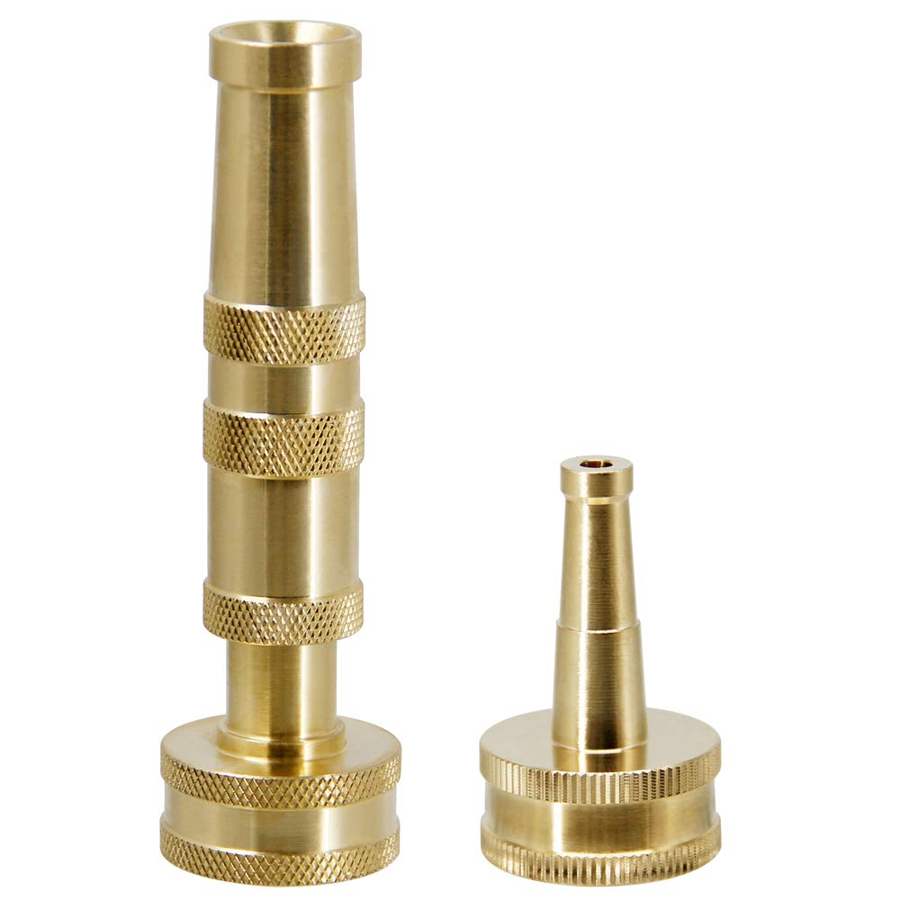 Twinkle Star solid brass hose nozzle front view for durable garden tasks