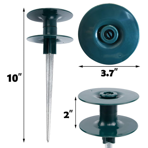 Twinkle Star spin-top hose guide facilitating smooth routing around garden beds