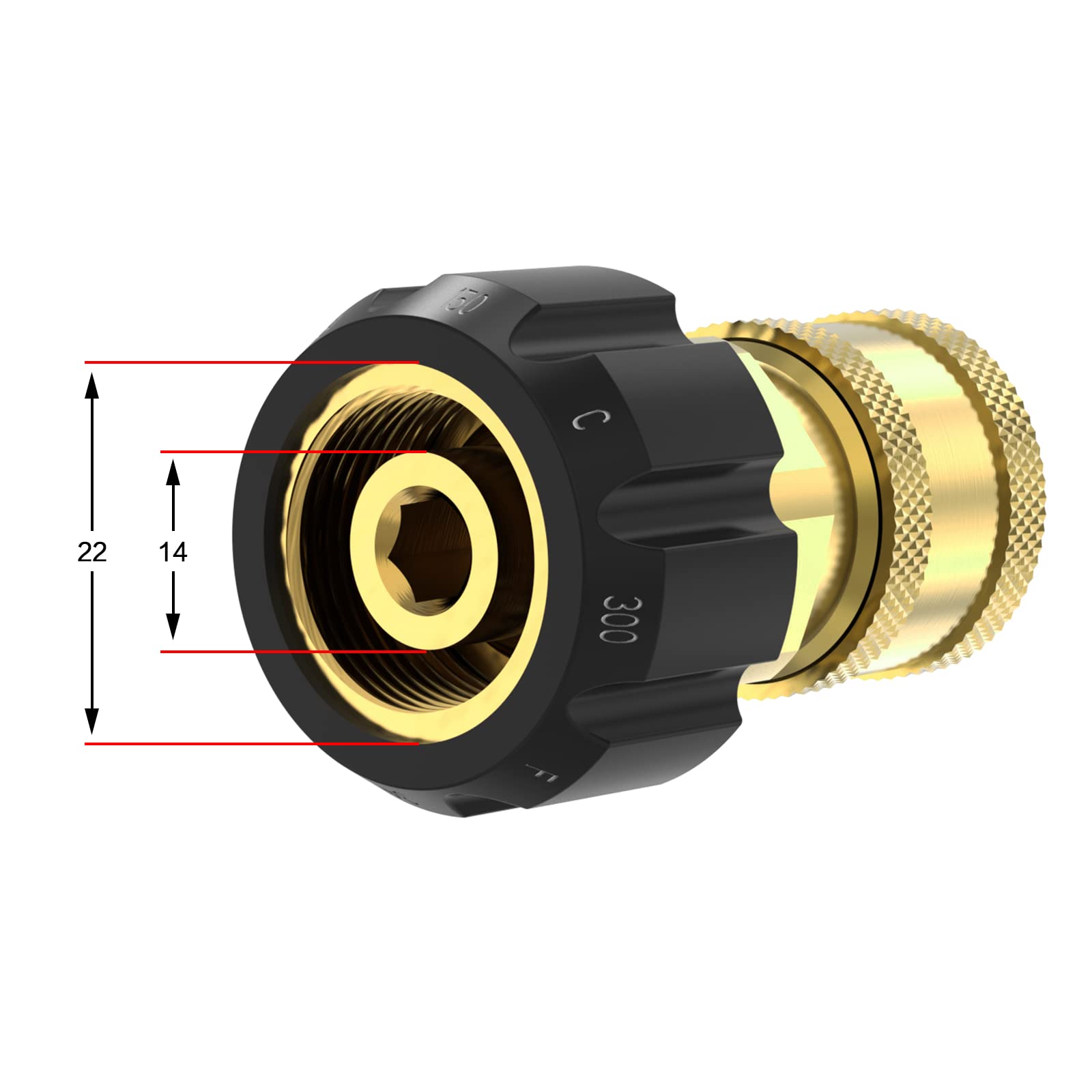 Twinkle Star TWIS285 brass construction close-up highlights durability for long-lasting connections.