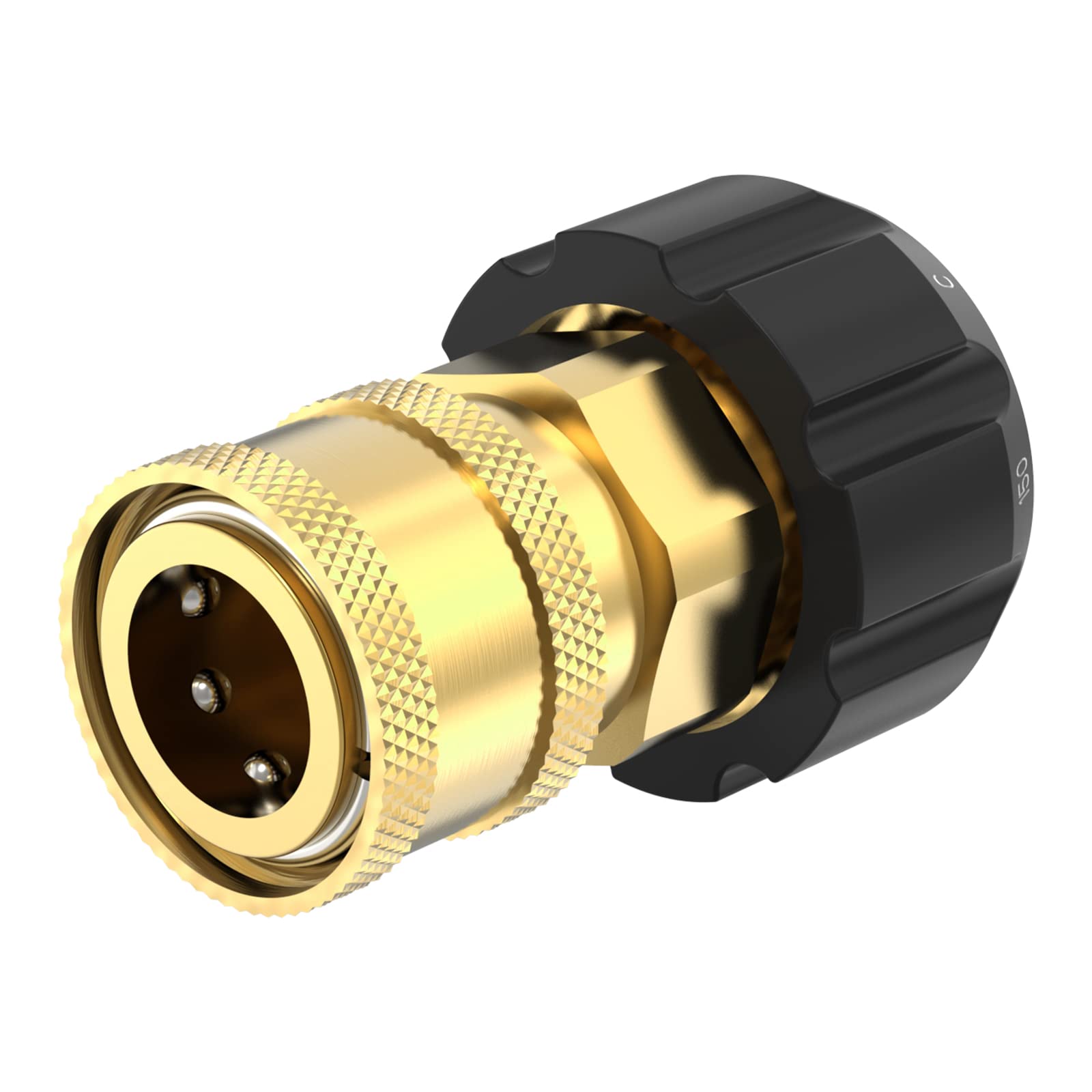Twinkle Star TWIS285 quick connect NPT to M22 14mm angled view for secure fittings.