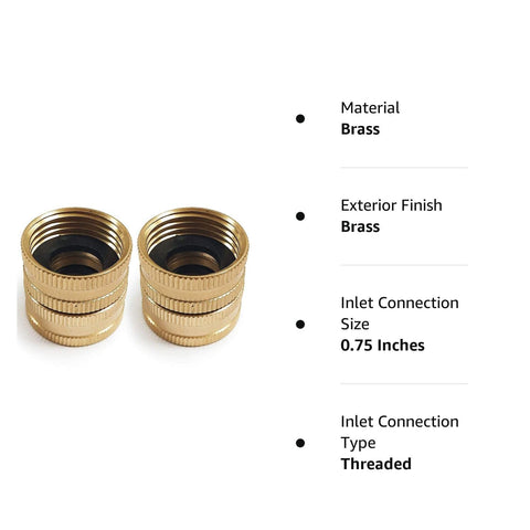 Twinkle Star two-pack brass hose connectors in package