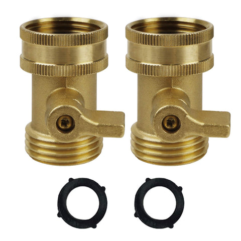 Twinkle Star water hose shut-off valve front view demonstrates durable 3/4-inch connection for easy watering.
