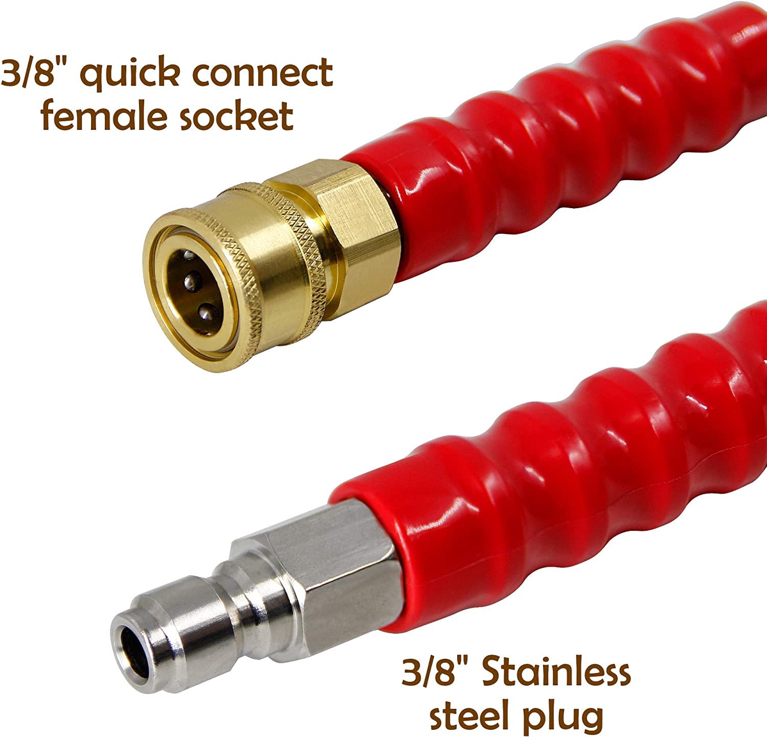 Twinkle Star wire-braided hose shows durable construction under pressure