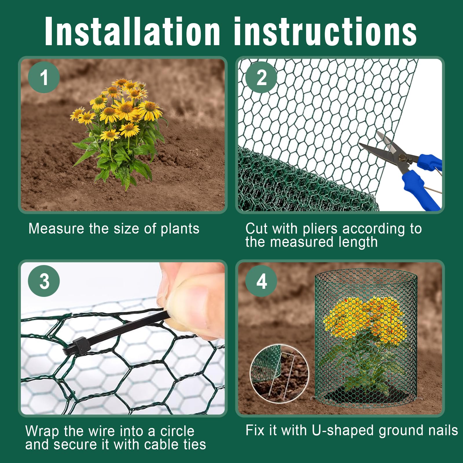 Twintaogo garden netting outdoor keeps birds and rodents away from plants.