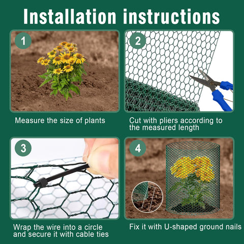 Twintaogo garden netting outdoor keeps birds and rodents away from plants.