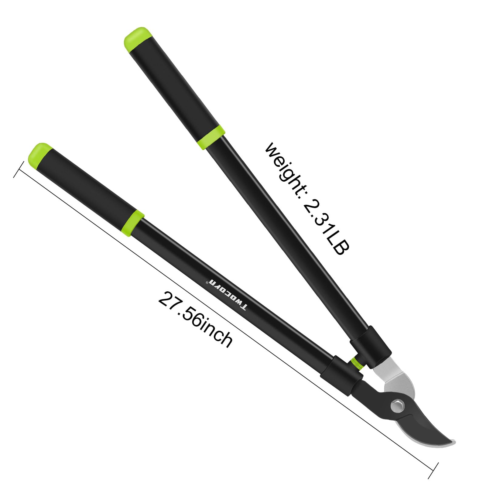 Twocorn bypass lopper with ergonomic elliptical handle for comfortable, controlled pruning.