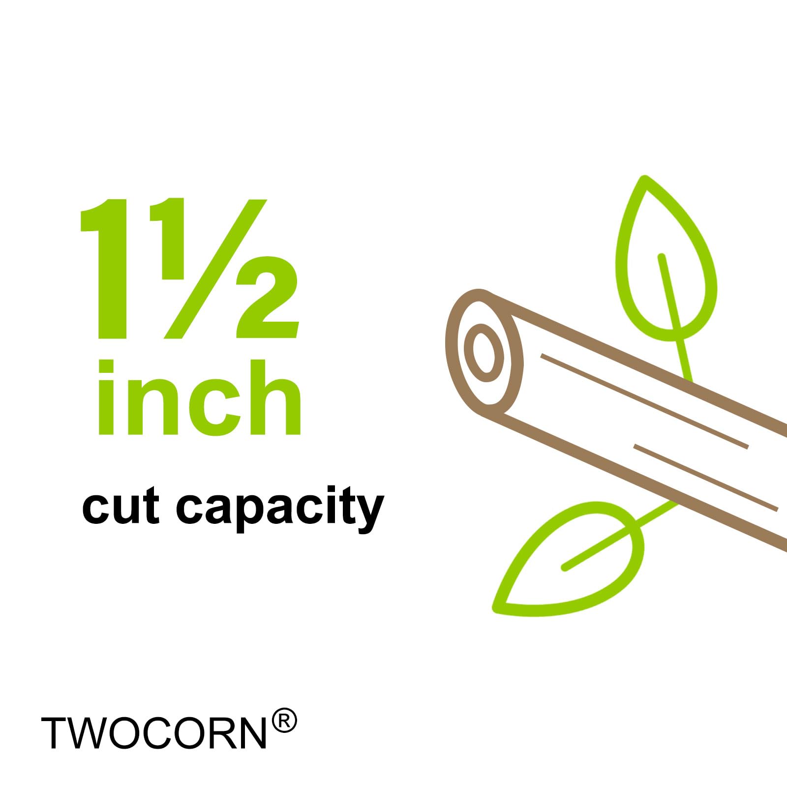 Twocorn high-carbon steel blade delivers durable, clean cuts.