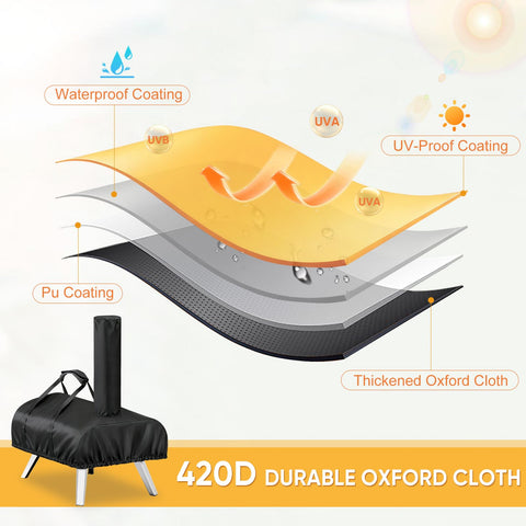 TwoPone waterproof and dustproof cover for outdoor pizza oven durability