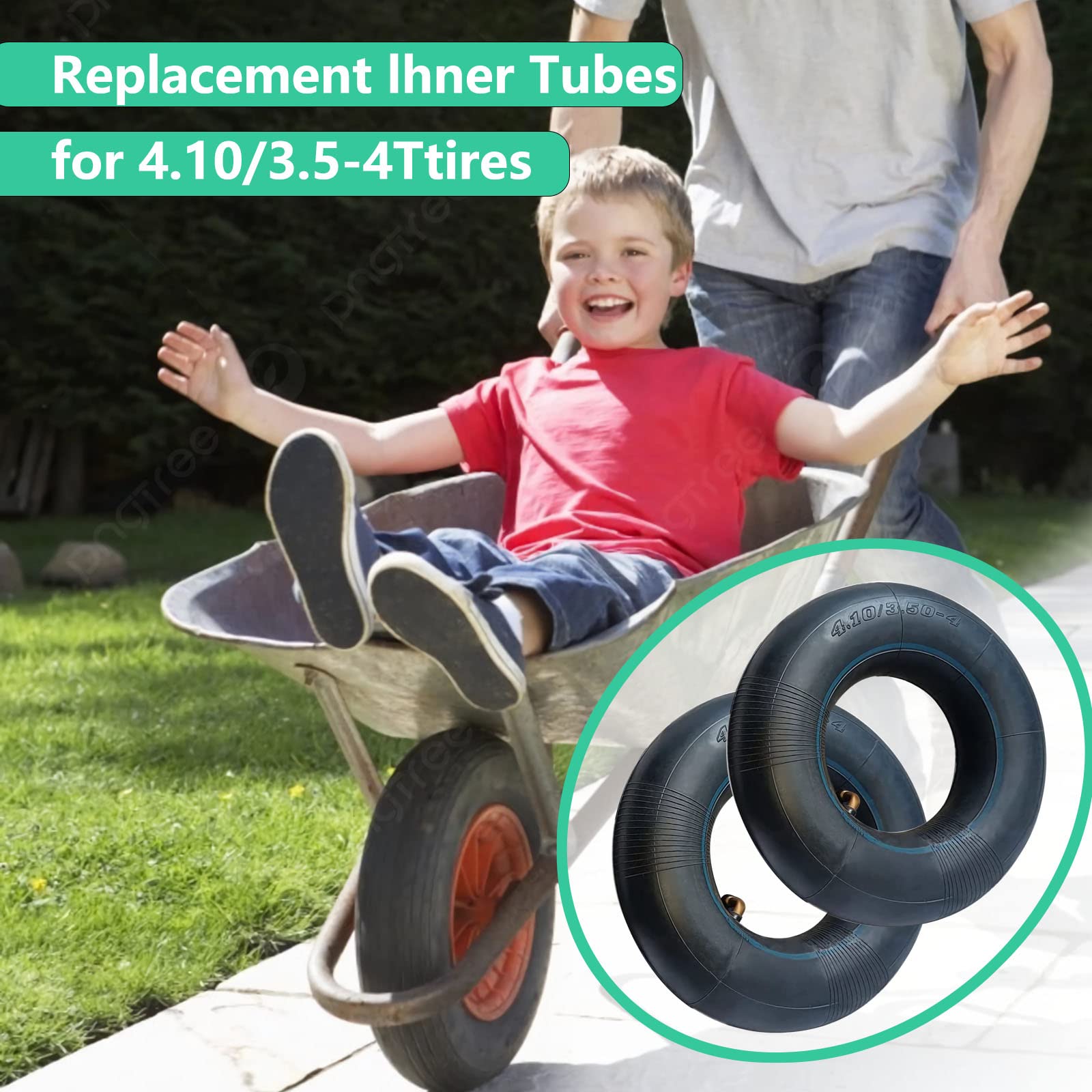 Tworider 410/350-4 inner tube perfect fit for 4.10/3.50-4 tires