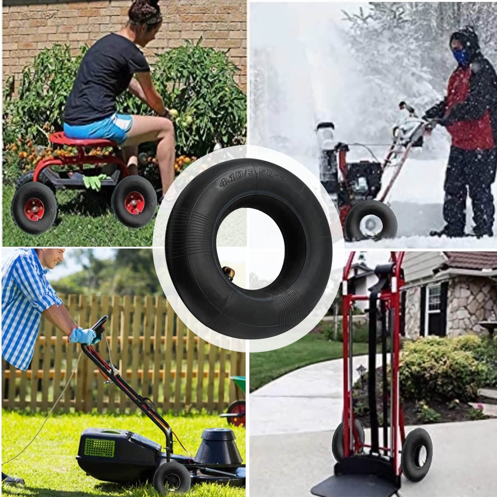 Tworider garden cart and lawn equipment inner tube for smooth operation